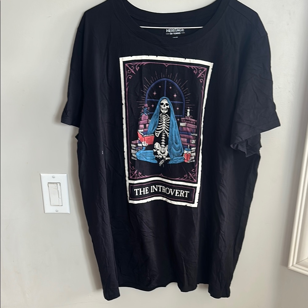 Torrid The Introvert Black Graphic T-Shirt